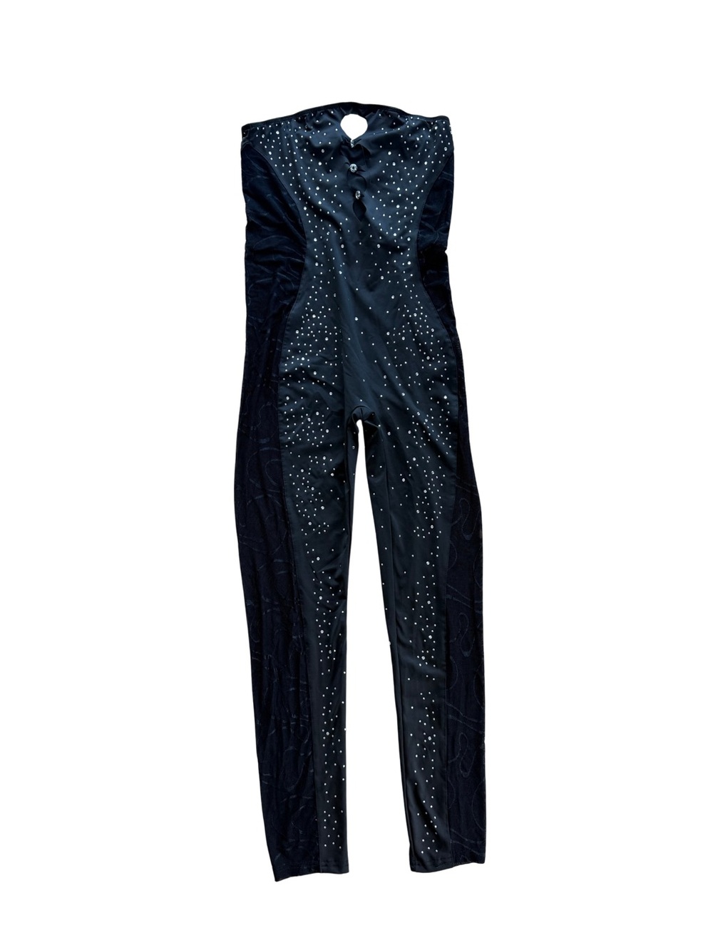 Sleeveless Black Embellished Jumpsuit